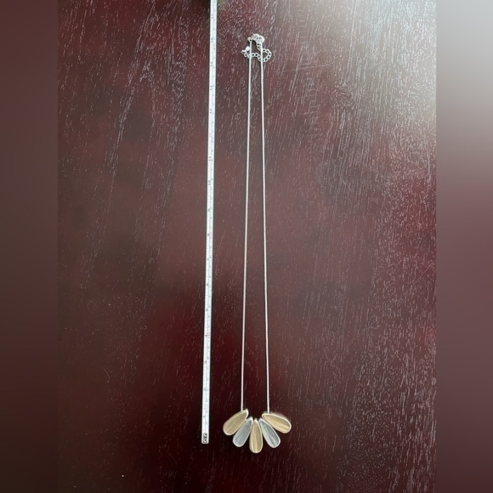 Long Silver Tone Necklace